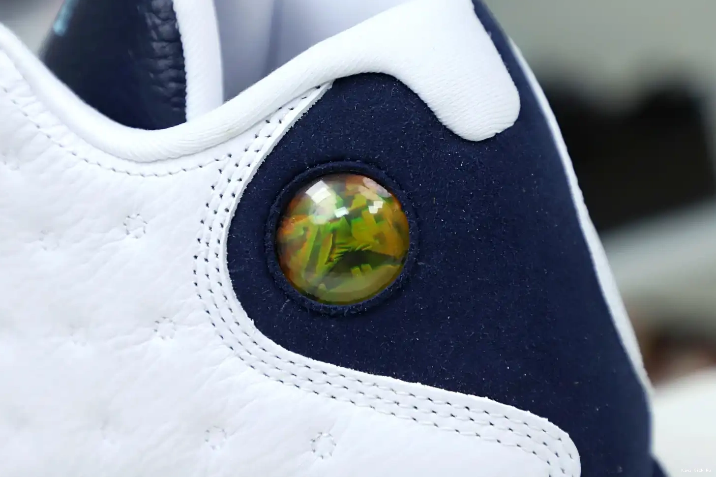 13 POWDER WHITE Kimikick BLUE OBSIDIAN 414571-144 RETRO JORDAN AIR 0603